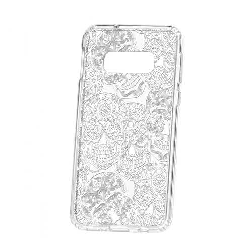 Чехол Kruche Samsung Galaxy S10e Print Skull White в МТС