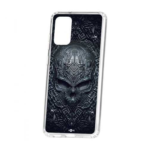 Чехол Kruche Samsung Galaxy S20 Plus Print Череп техно в МТС