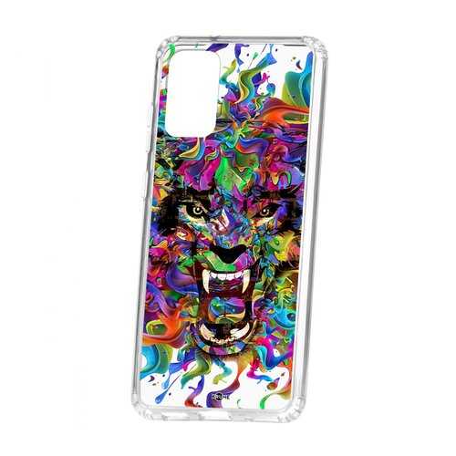 Чехол Kruche Samsung Galaxy S20 Plus Print Colored beast в МТС
