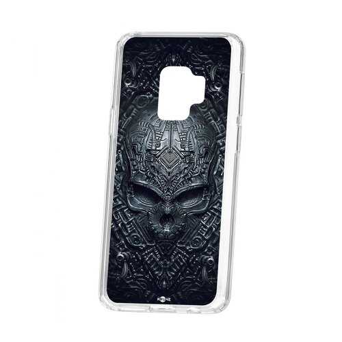 Чехол Kruche Samsung Galaxy S9 Print Череп техно в МТС