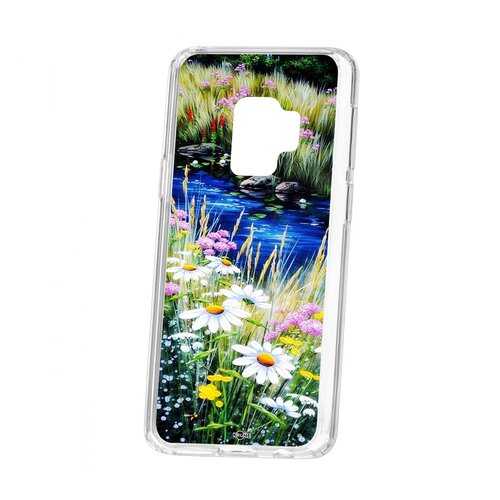 Чехол Kruche Samsung Galaxy S9 Print Ромашки у ручья в МТС