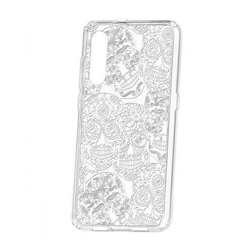 Чехол Kruche Xiaomi Mi 9 Print Skull White в МТС
