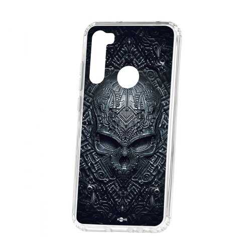 Чехол Kruche Xiaomi Redmi Note 8T Print Череп техно в МТС