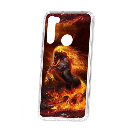 Чехол Kruche Xiaomi Redmi Note 8T Print Конь огонь в МТС