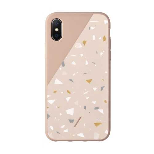 Чехол Native Union Clic Terrazzo для iPhone XS Max, розовый в МТС