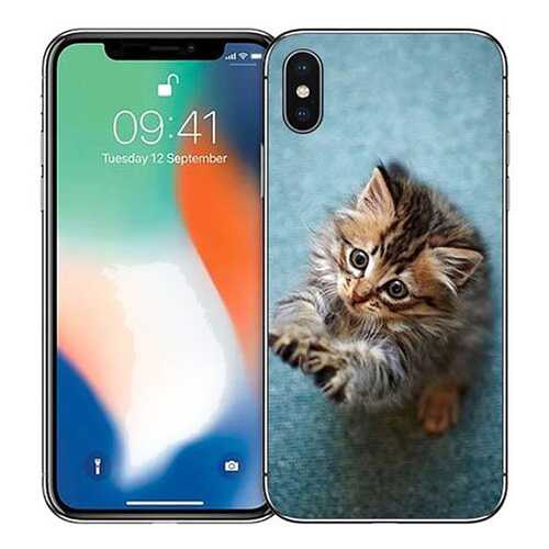 Чехол RE:PA для Apple iPhone XS / X с принтом Котёнок на голубом в МТС