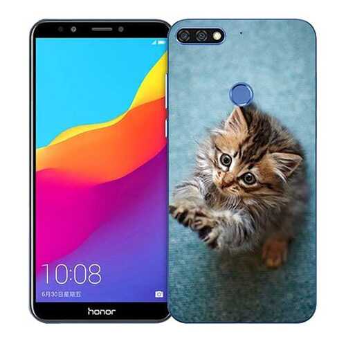 Чехол RE:PA для Huawei Honor 7C с принтом Котёнок на голубом в МТС
