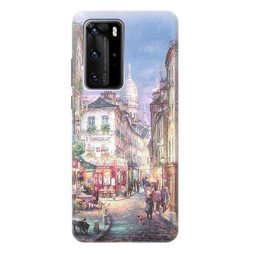 Чехол RE:PA для Huawei P40 Pro с принтом Пейзаж Монмартра в МТС