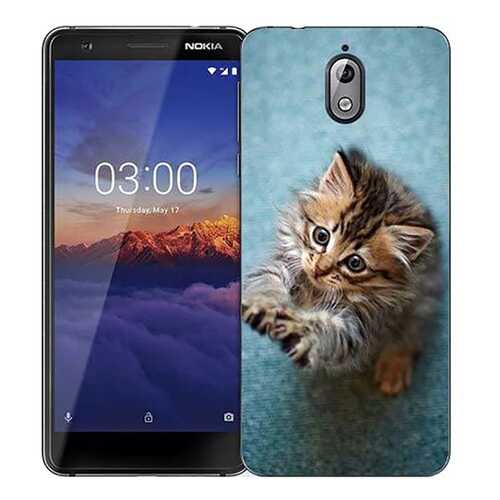 Чехол RE:PA для Nokia 3.1 с принтом Котёнок на голубом в МТС