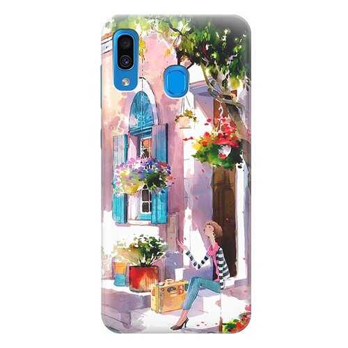 Чехол RE:PA для Samsung Galaxy A20 с принтом Девочка на цветущей улочке в МТС