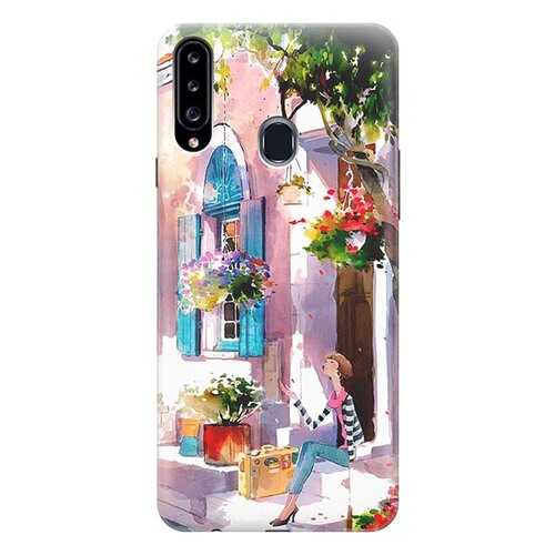 Чехол RE:PA для Samsung Galaxy A20s с принтом Девочка на цветущей улочке в МТС