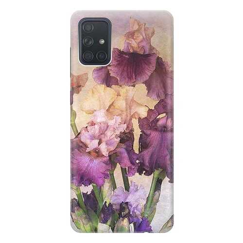 Чехол RE:PA для Samsung Galaxy A71 с принтом Фиолетовые цветы в МТС