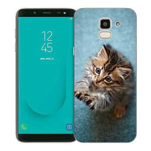 Чехол RE:PA для Samsung Galaxy J6 (2018) с принтом Котёнок на голубом в МТС