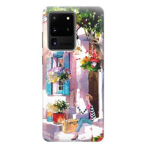 Чехол RE:PA для Samsung Galaxy S20 Ultra с принтом Девочка на цветущей улочке в МТС