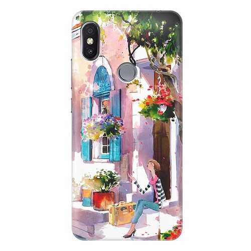 Чехол RE:PA для Xiaomi Redmi S2 с принтом Девочка на цветущей улочке в МТС