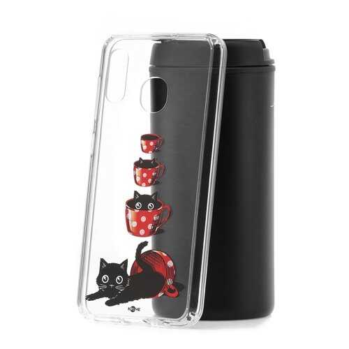 Чехол Samsung Galaxy A20 2019 Kruche Print Котенок в чашке в МТС