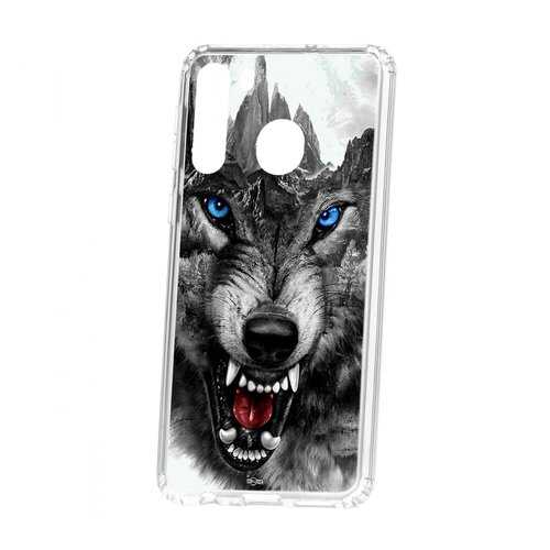 Чехол Samsung Galaxy A21 Kruche Print Волк в МТС