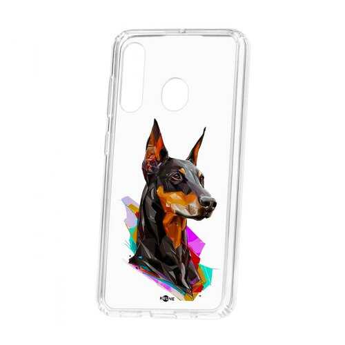 Чехол Samsung Galaxy A60 2019 Kruche Print Доберман в МТС