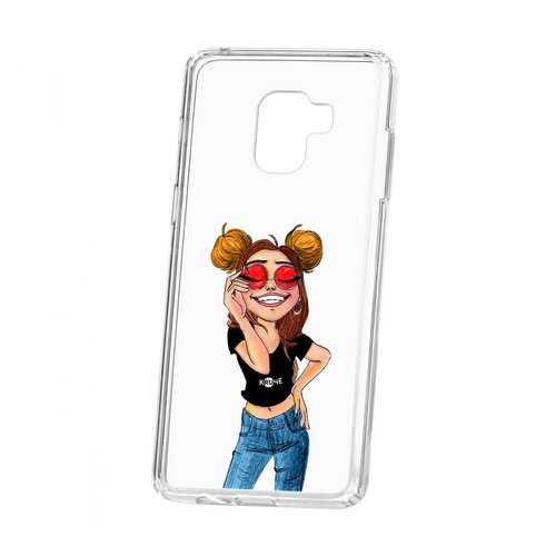 Чехол Samsung Galaxy A8+ 2018 (A730) Kruche Print Smiling в МТС