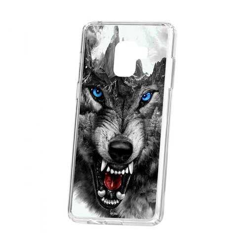 Чехол Samsung Galaxy A8+ 2018 (A730) Kruche Print Волк в МТС
