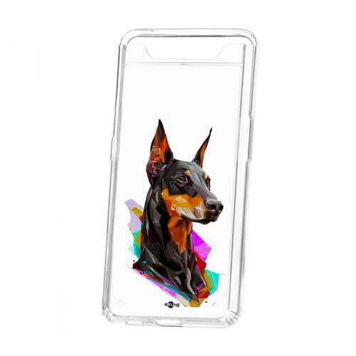 Чехол Samsung Galaxy A80 Kruche Print Доберман в МТС
