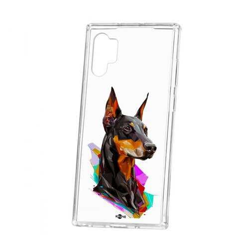 Чехол Samsung Galaxy Note 10+ Kruche Print Доберман в МТС