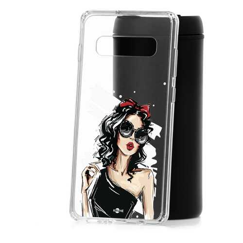 Чехол Samsung Galaxy S10+ Kruche Print Фэшн леди в МТС