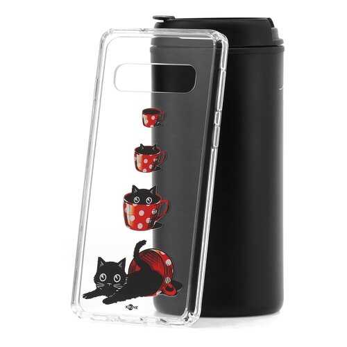 Чехол Samsung Galaxy S10 Kruche Print Котенок в чашке в МТС