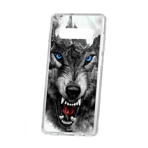 Чехол Samsung Galaxy S10+ Kruche Print Волк в МТС