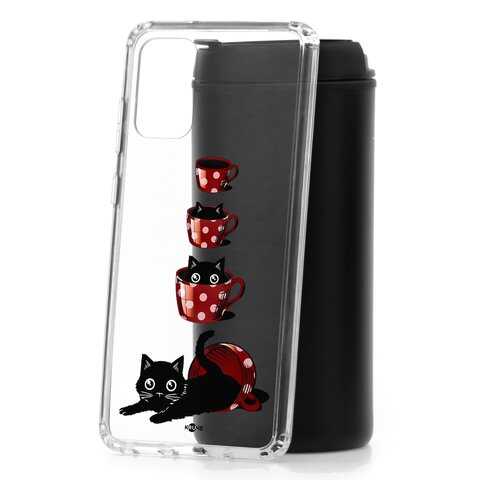 Чехол Samsung Galaxy S20 Plus Kruche Print Котенок в чашке в МТС