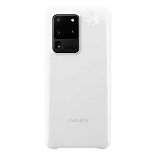 Чехол Samsung Silicone Cover для Galaxy S20 Ultra White в МТС