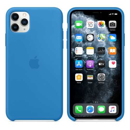 Чехол Silicone Case для Apple iPhone 11 Pro Max Surf Blue Cиняя волна (MY1J2ZM/A) в МТС