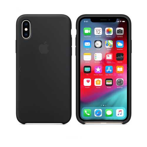 Чехол Silicone Case для Apple iPhone X / Apple iPhone XS Black (MIS7FE/A) в МТС