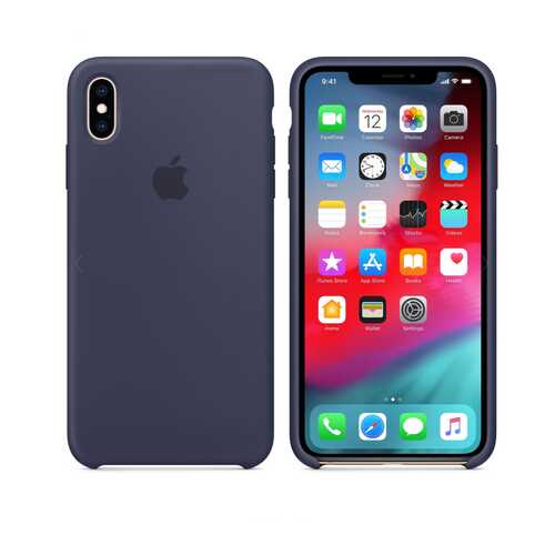 Чехол Silicone Case для Apple iPhone XS Max Midnight Blue Тёмно-Blue (MWU3AFE/A) в МТС