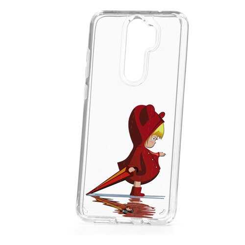 Чехол Xiaomi Redmi Note 8 Pro Kruche Print Девочка с зонтом в МТС