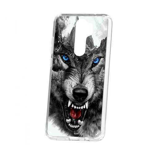 Чехол Xiaomi Redmi Note 8 Pro Kruche Print Волк в МТС