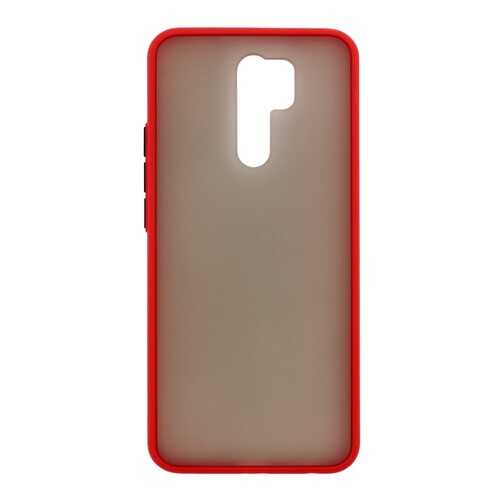 Чехол Zibelino Plastic Matte для Xiaomi Redmi 9 (красная окантовка) в МТС