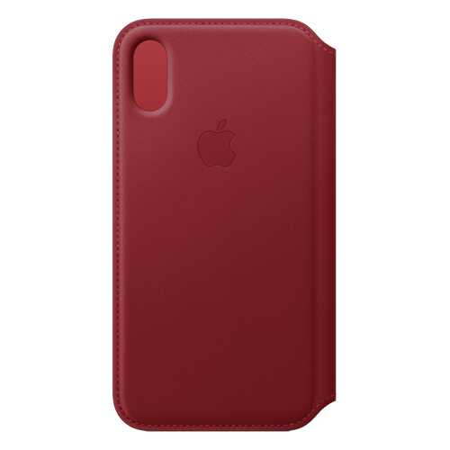 Кейс для iPhone Apple Folio XS кожаный красный MRWX2ZM/A в МТС