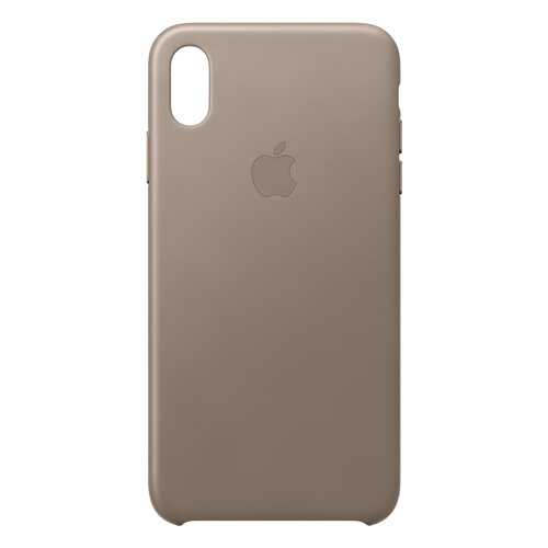 Кейс для iPhone Apple Leather XS Max кожаный платиново-серый MRWR2ZM/A в МТС