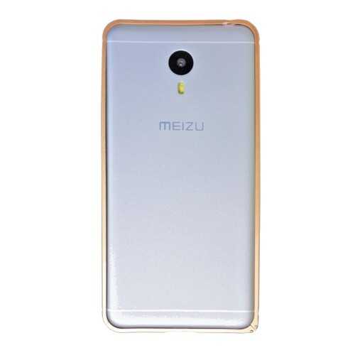 Металлический округлый бампер на пряжке для Meizu M3 Note (Золотой) в МТС