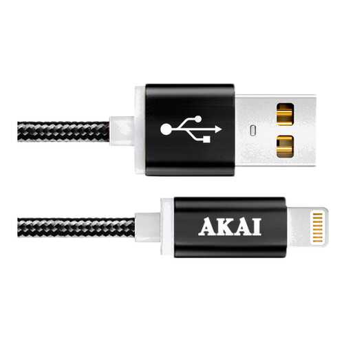Кабель AKAI Lightning 1м Black в МТС