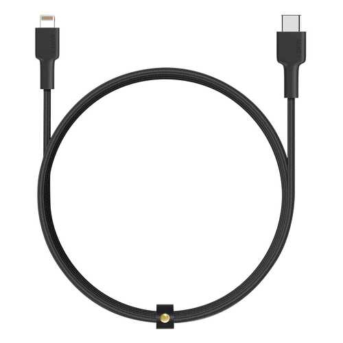 Кабель Aukey Braided Nylon Type-C/Lightning 1.2м Black (CB-CL1) в МТС