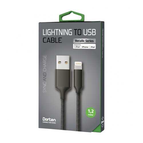 Кабель Dorten Lightning to USB Cable Metallic Series 2 м Black в МТС