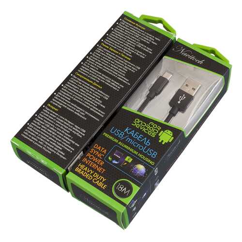 Кабель Navitoch microUSB 1.8 м Black в МТС