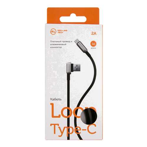 Кабель Red Line Loop USB - Type-C, Black в МТС