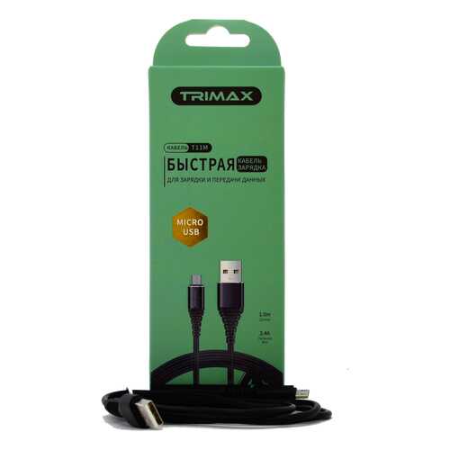Кабель Trimax Micro-USB T11M 1m Black в МТС