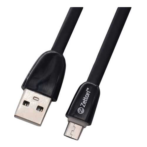 Кабель Zetton microUSB 1м Black (ZTUSBFGTBKMC) в МТС