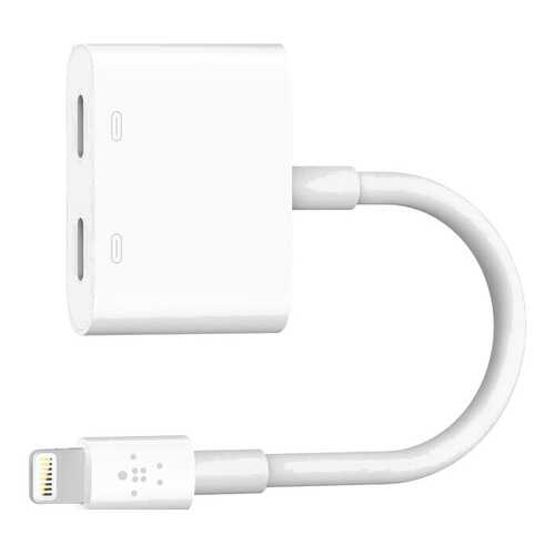 Переходник Belkin Lightning Audio + Charge RockStar для iPhone7/7Plus White (F8J198dsWHT) в МТС