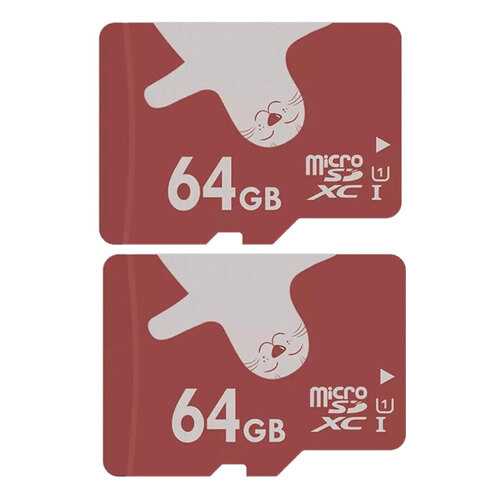 Карта памяти Alertseal microSDXC Class 10 U1 64GB 2шт в МТС