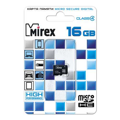 Карта памяти MIREX Micro SDHC 16GB в МТС
